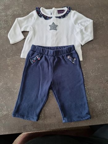 Tee shirt manches longues + pantalon Sergent Major en 6 mois