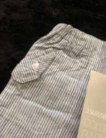 Pantalon a rayures retroussable  -18 mois