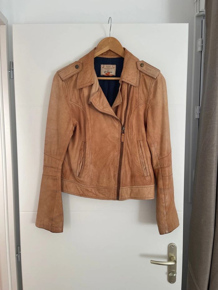 Veste en cuir véritable