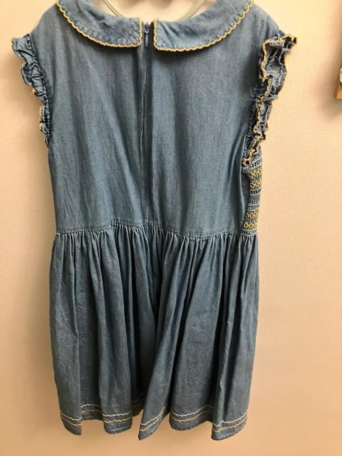 Robe en jean avec smoke fleurie - photo numéro 2