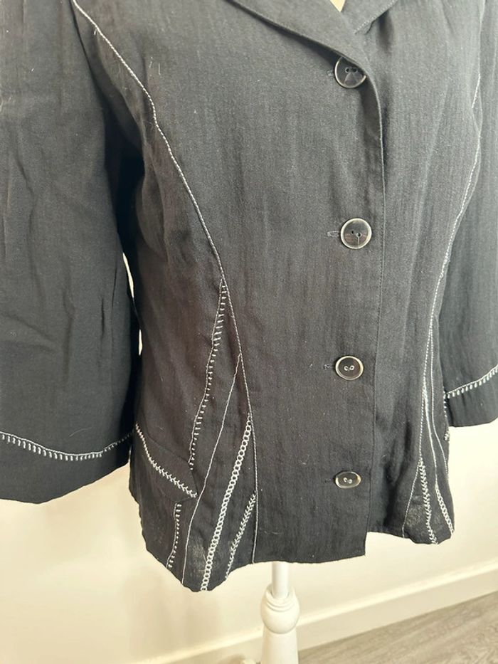 Blazer noir et blanc Christine Laure T40 L - photo numéro 2