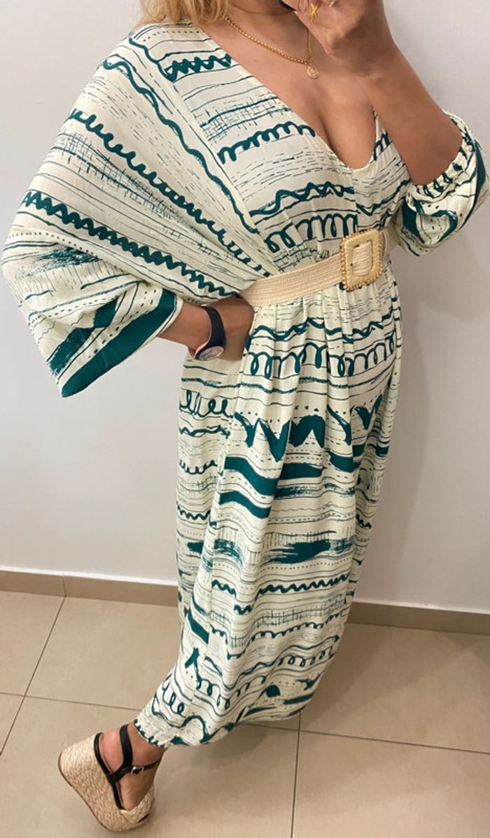 Jolie Robe longue Légère Fluide Imprimée Taille Unique - photo numéro 9