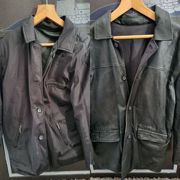 Veste réversible (cuir et nylon) taille XL