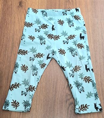 Jogging léger / bas de pyjama bébé – Gémo 18 mois – vert menthe motif lama & alpaga