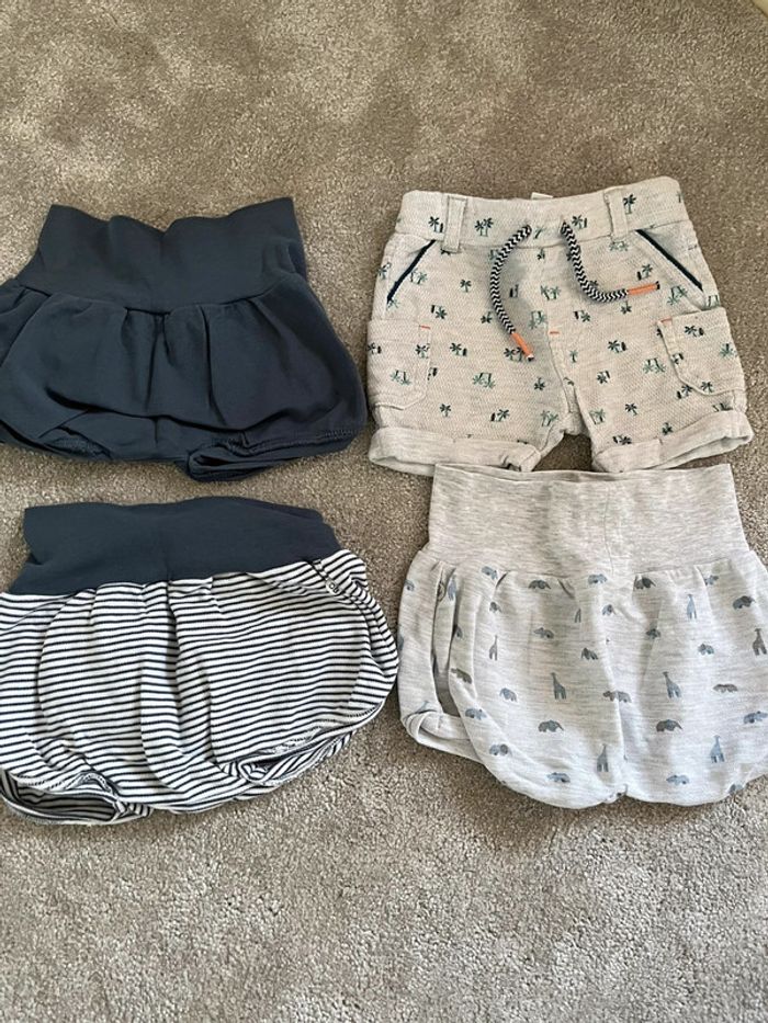 Lot de 4 short garçon bébé obaibi 6 mois