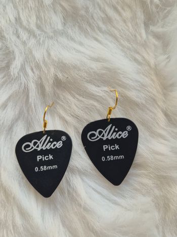 Boucles d’oreilles médiators noir 🖤🎸 - Bijoux - Musique - Accessoires
