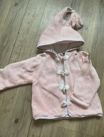 Gilet Burberry, pompon taille 12 mois rose