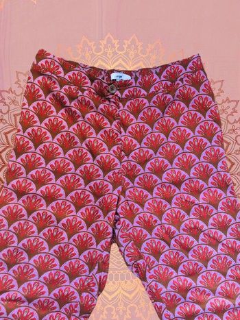 🧡Pantalon léger et fluide motif orange🌷light flowing pattern pants🧡