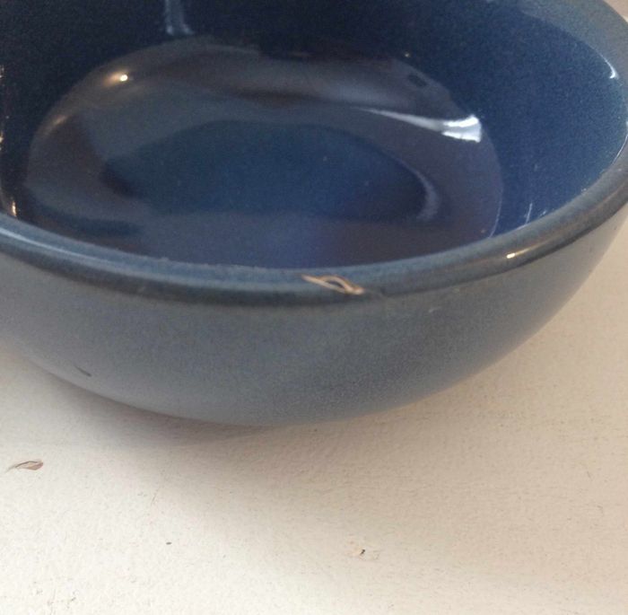 2 petits ramequins bleus foncés nuancés - photo numéro 5