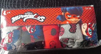 Lot de 5 paires de chaussettes MIRACULOUS taille 23 / 26