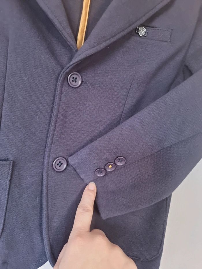 Veste blazer 3 pommes bleu marine 4/5ans - photo numéro 4