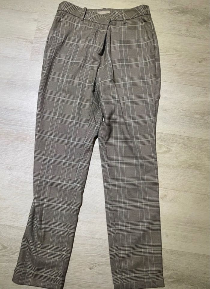 Pantalon tailleur à carreaux