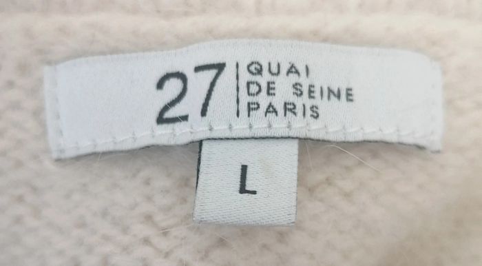 Pull blanc gris kaki laine Taille L 27 Quai de Seine - photo numéro 9
