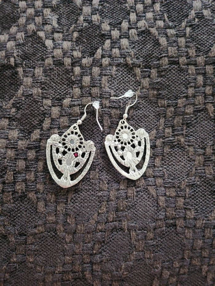 Boucles d'oreilles argentées - photo numéro 2