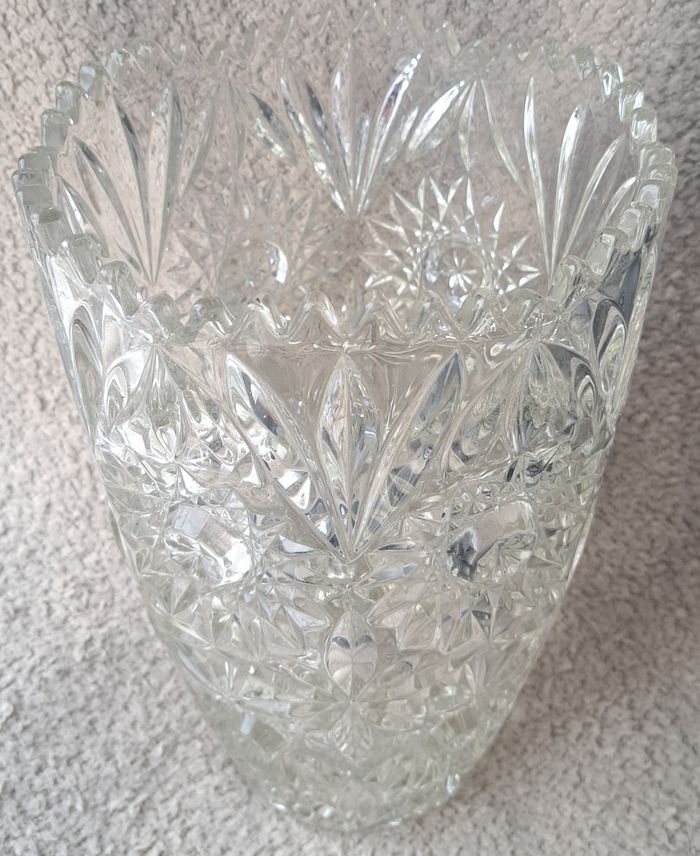 🏺Grand et ancien vase en verre transparent - photo numéro 2