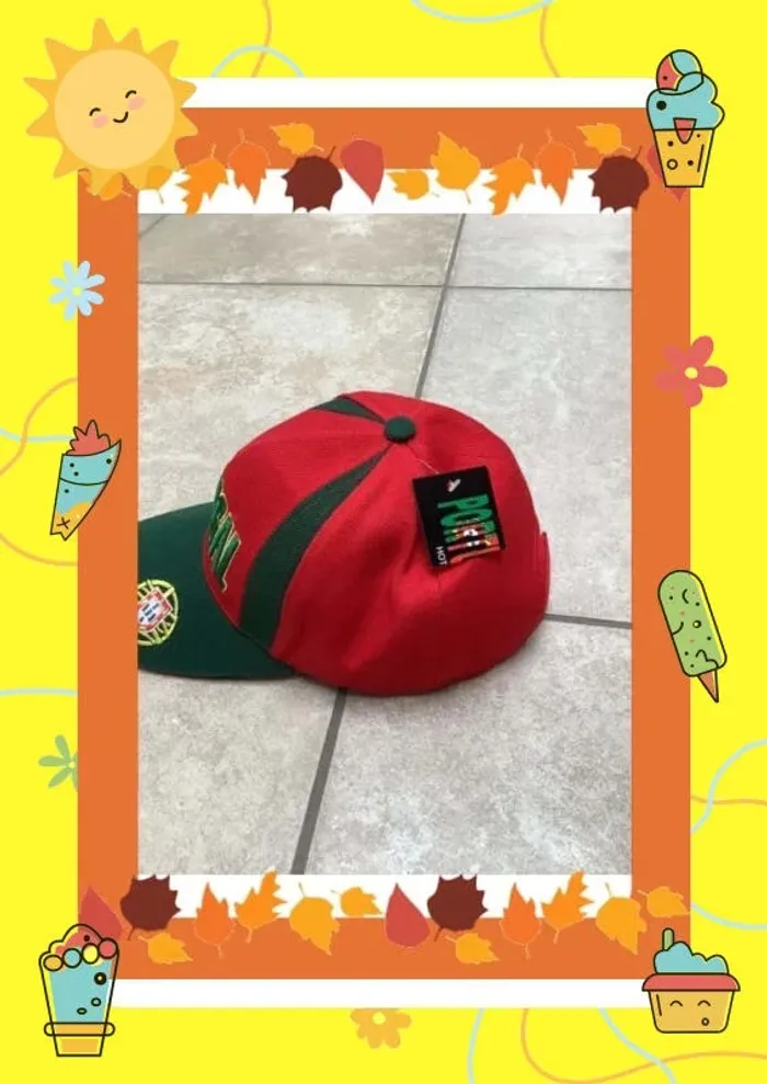 Casquette Portugal rouge vert Hot Style - photo numéro 2