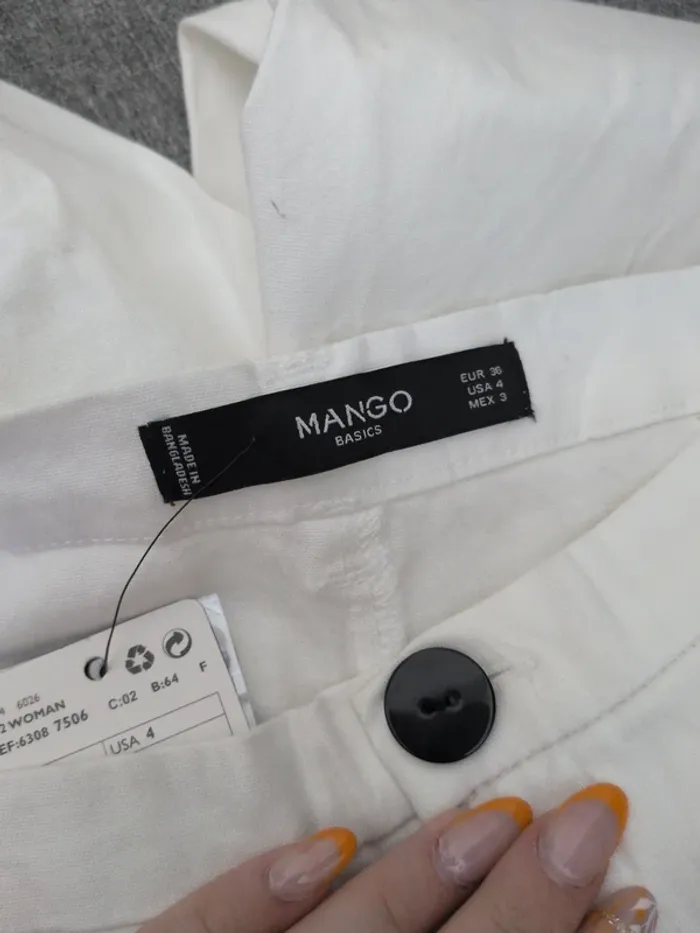 Pantalon Mango Blanc - Taille 36 - Super léger - Neuf avec étiquette - photo numéro 5