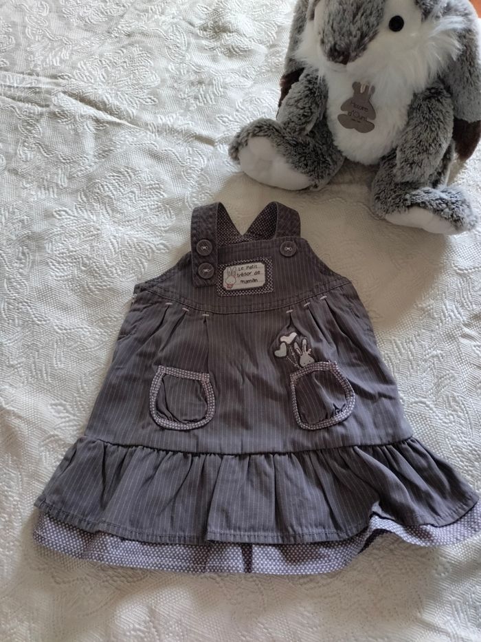 Ensemble robe salopette violette - photo numéro 2