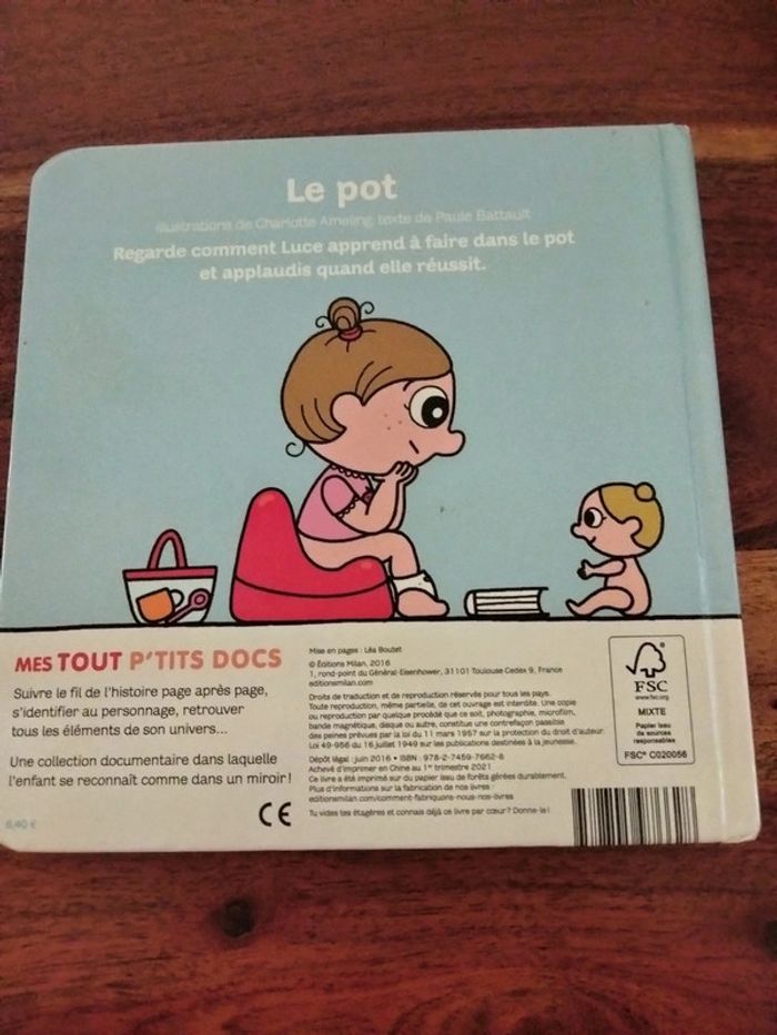 Livre carte le pot 1/3 ans mes tout p'tits docs milan - photo numéro 2