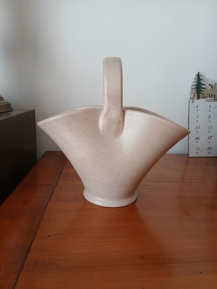 Vallauris/Poterie artisanale: Panier-corbeille motif floral en céramique - photo numéro 7