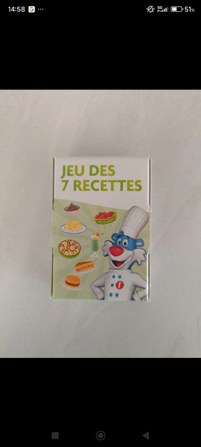 Jeux des 7 recettes