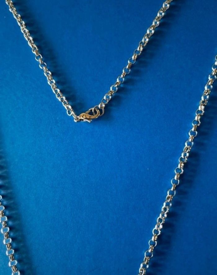 Collier fantaisie long NEUF avec pendentif argenté - photo numéro 6