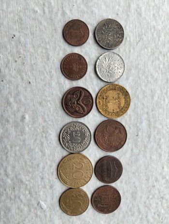 Lot de pièces et billet – Collection / Vintage