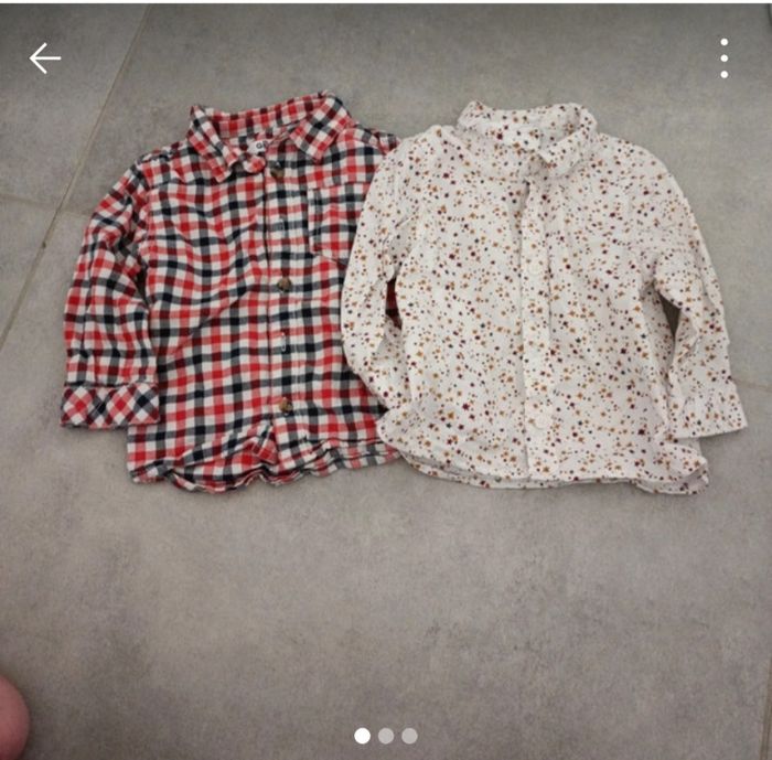 Chemises taille 9mois