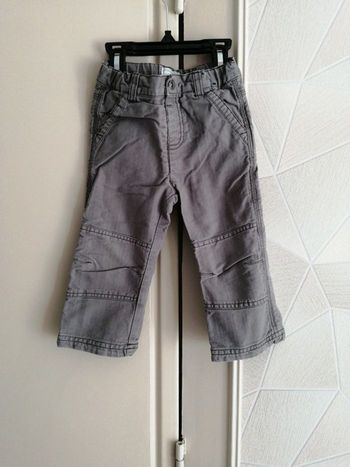 Pantalon toile doublé 18 mois, taille réglable