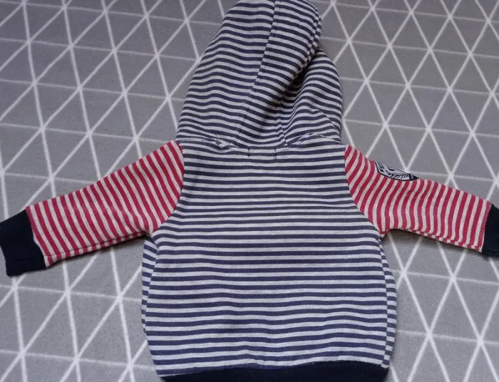 🦁Veste zippée à capuche, aéropilote baby, 6 mois - photo numéro 5
