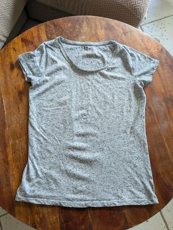 Joli t shirt manches courtes gris chiné LH taille L