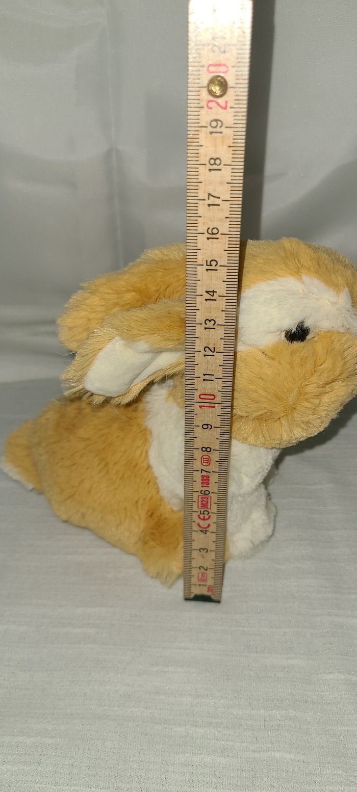 DOUDOU PELUCHE GIPSY LAPIN BEIGE BLANC - photo numéro 5
