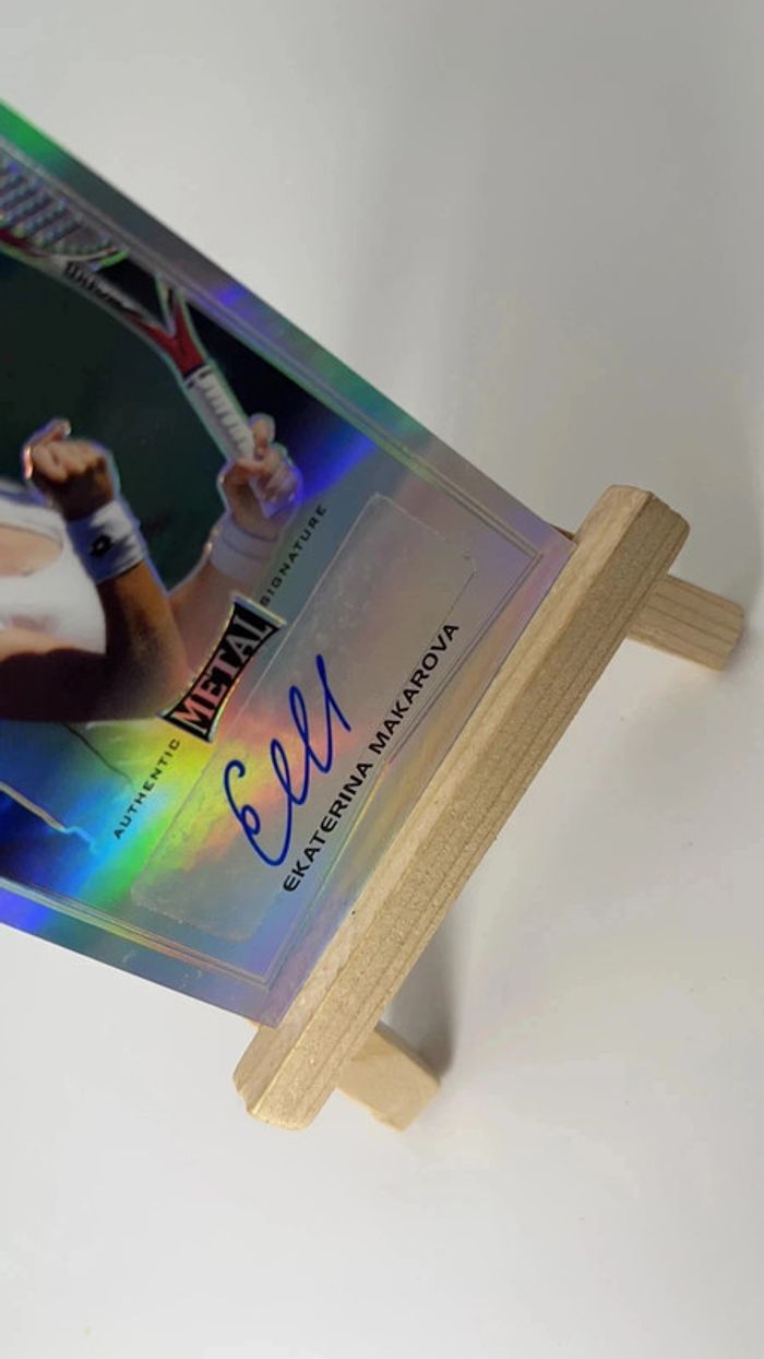2016 Leaf Metal Tennis #BAEM1 Ekaterina Makarova Auto Autographe - photo numéro 2