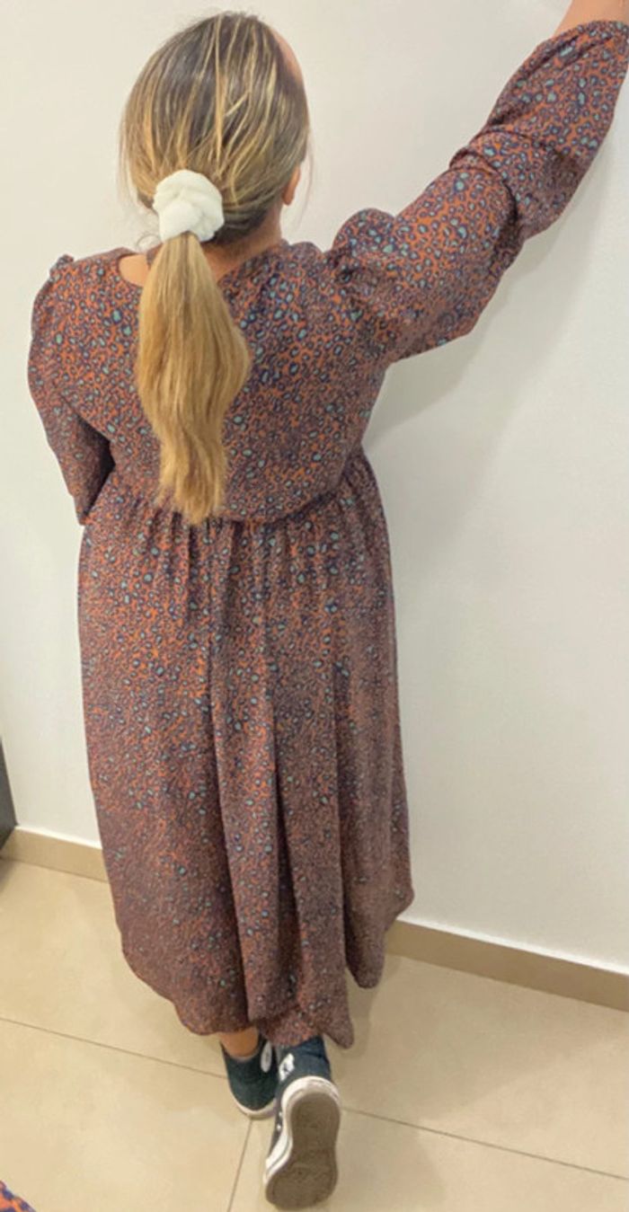 Superbe Robe Longue Imprimée Léopard Taille M - photo numéro 9