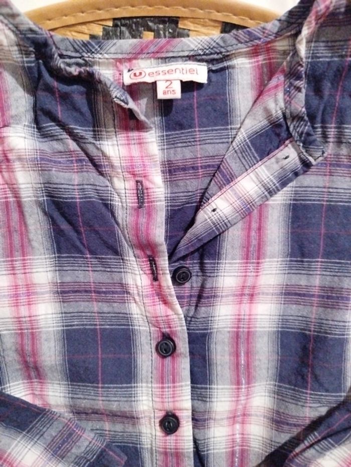 Chemise à carreaux fille 2 ans - photo numéro 3