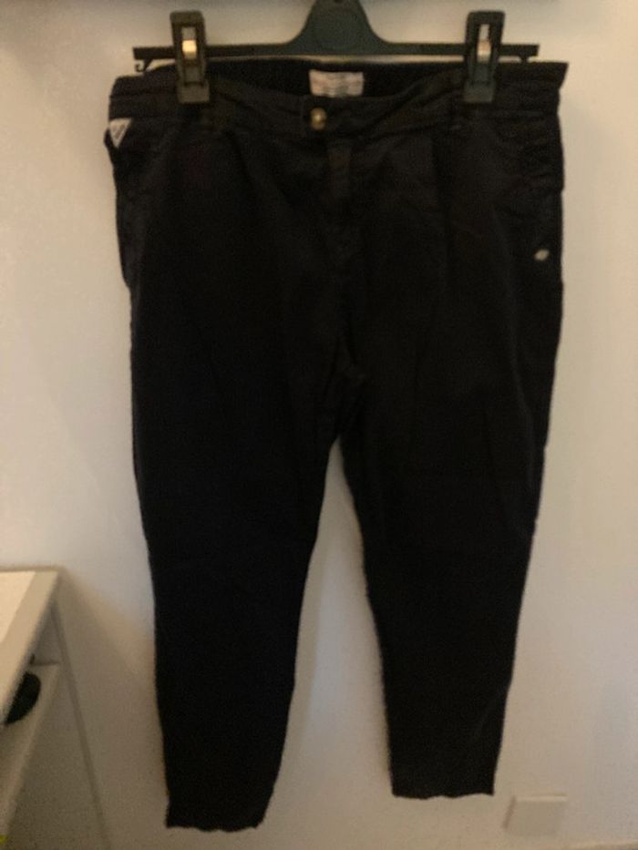 Pantalon chino bleu marine Bershka taille L - photo numéro 2