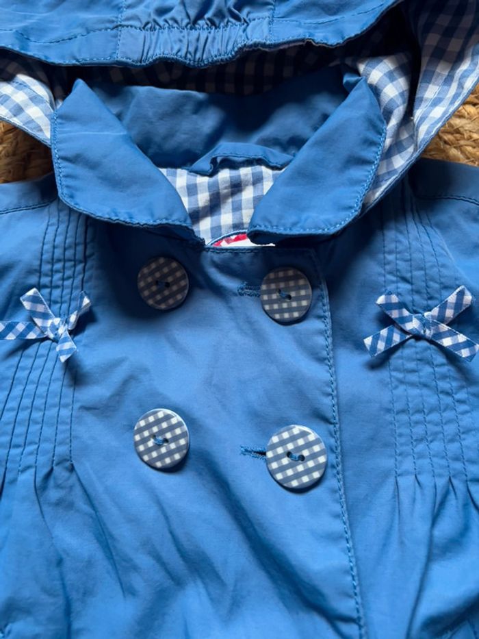 🌺Trench bleu avec capuche fille Taille 9mois/74cm🌺 - photo numéro 5