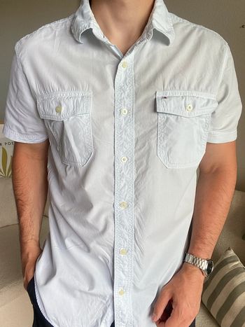 Chemise Tommy Hilfiger - taille L - bleu ciel 👔