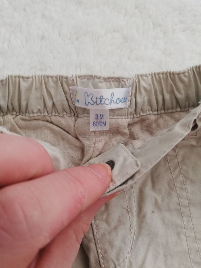 Pantalon garçon beige kitchoun 3 mois - photo numéro 2