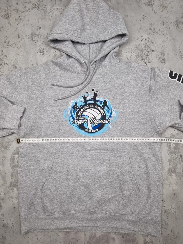 Pull capuche universitaire gris, M Hommes - photo numéro 9