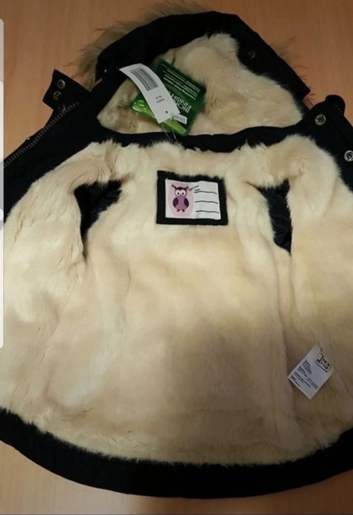Manteau chaud bleu marine 6/12 mois - photo numéro 2