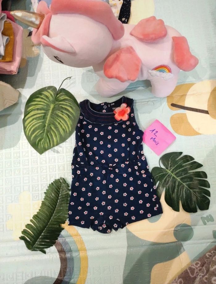 Combi short 12 mois fille