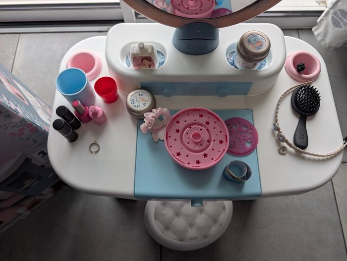 Coiffeuse smoby avec accessoires unique + carton - photo numéro 2