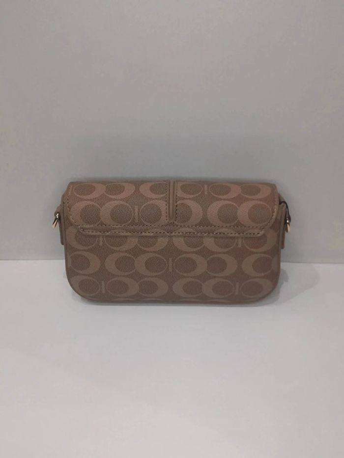 Sac à main pochette Tom & Eva beige en similicuir - photo numéro 2