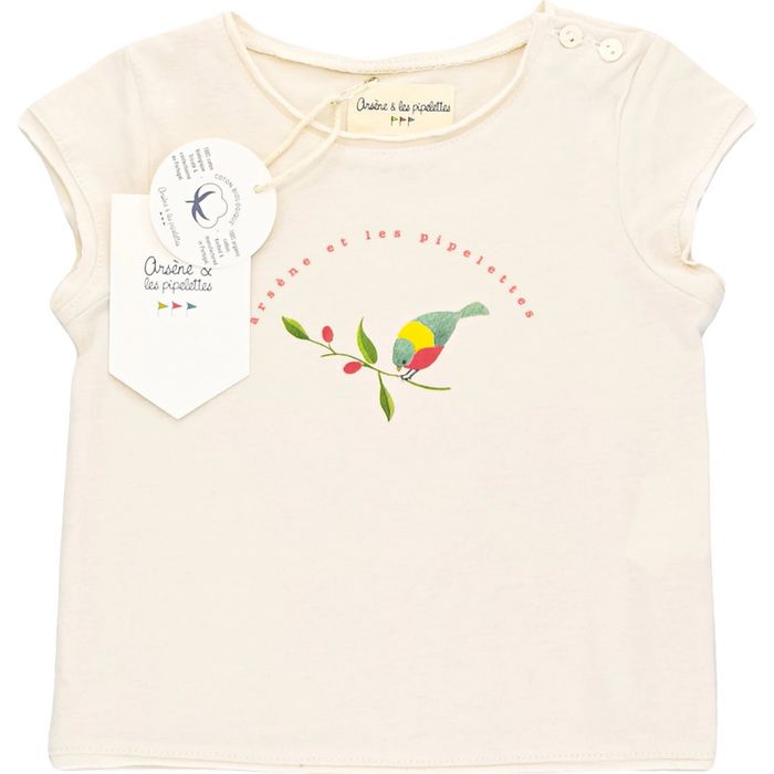 T-Shirt à manches courtes 12 mois en coton bio Arsène et les pipelettes