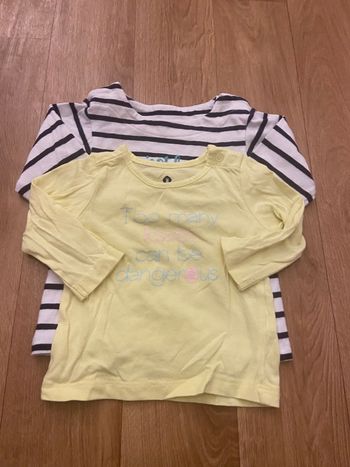 Lot de 2 t-shirt bébé fille 3M