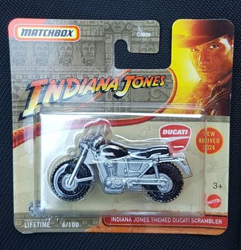 Motorcycle jouet metal fig Indiana Jones collection new sealed blister mattel ducati