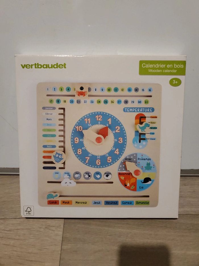 Calendrier en bois Vertbaudet