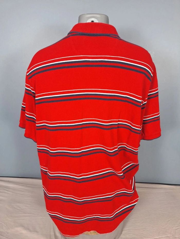 polo manche courte chaps rouge a rayures - taille 2XL - brodé (465) - photo numéro 6
