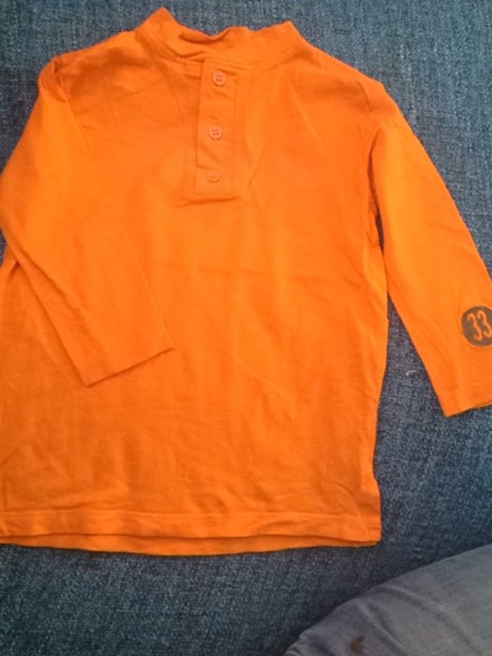 Tee-shirt manches longues Trente Trois orange - 2/3 ans